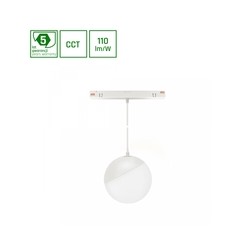 Magnetic globe light WLD Shift 5 W IP20, CCT (adjustable colour temperature), suspended, with switch, white – photo 2