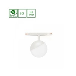Magnetisk globarmatur WLD Shift 5 W IP20, CCT (justerbar färgtemperatur), med strömbrytare, vit