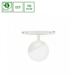 Magnetic globe light WLD Shift 5 W IP20, CCT (adjustable colour temperature), with switch, white – photo 2