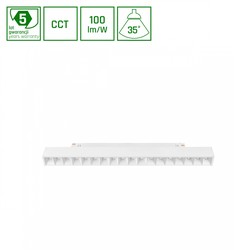 Magnetic track light WLD Shift Grid 17 W IP20, CCT (adjustable colour temperature), with switch, white – photo 2