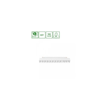 Luminaria magnética WLD Shift Grid 12 W IP20, CCT (temperatura de color ajustable), con interruptor, blanco