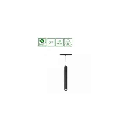 Magnetschienen-Leuchte WLD Shift Hangit 12 W IP20, CCT (Farbtemperatur einstellbar), abgehängt, mit Schalter, schwarz