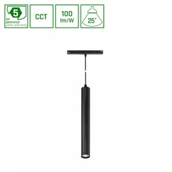 Magnetschienen-Leuchte WLD Shift Hangit 12 W IP20, CCT (Farbtemperatur einstellbar), abgehängt, mit Schalter, schwarz – Foto 2