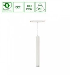Apparecchio magnetico WLD Shift Hangit 12 W IP20, CCT (temperatura di colore regolabile), sospeso, con interruttore, bianco