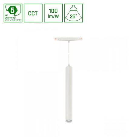 Luminária magnética WLD Shift Hangit 12 W IP20, CCT (temperatura de cor ajustável), suspenso, com interruptor, branco