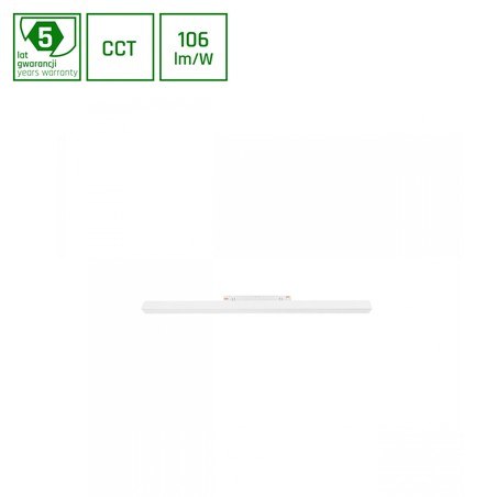 Luminaria magnética WLD Shift 17 W IP20, CCT (temperatura de color ajustable), con interruptor, blanco