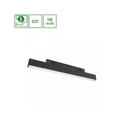 Luminária magnética WLD Shift 8 W IP20, CCT (temperatura de cor ajustável), com interruptor, preto
