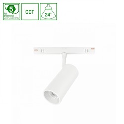 Magnetic track light WLD Shift 10 W IP20, CCT (adjustable colour temperature), with switch, white