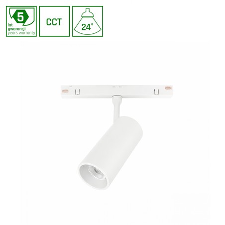 Luminaire magnétique WLD Shift 10 W IP20 CCT (température réglable) avec interrupteur blanc