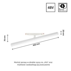 Luminária magnética WLD Shift 12 W IP20, regulável, CCT (temperatura de cor ajustável), inteligente, branco – foto 3