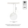 Μαγνητικό φωτιστικό σφαίρα WLD Shift 5 W IP20, dimmable, CCT (ρυθμιζόμενη θερμοκρασία χρώματος), έξυπνο, κρεμαστό, λευκό