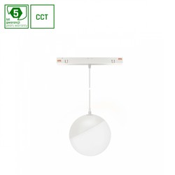 Luminaire magnétique globe WLD Shift 5 W IP20 dimmable CCT (température réglable) connecté suspendu blanc – photo 3