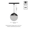 Μαγνητικό φωτιστικό σφαίρα WLD Shift 6 W IP20, dimmable, CCT (ρυθμιζόμενη θερμοκρασία χρώματος), έξυπνο, κρεμαστό, μαύρο – φωτογ