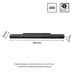 Luminaria magnética WLD Shift Grid 24 W IP20, regulable, CCT (temperatura de color ajustable), inteligente, negro – foto 2