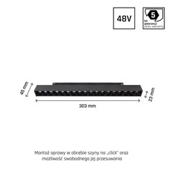 Magnetic track light WLD Shift Grid 17 W IP20, dimmable, CCT (adjustable colour temperature), smart, black – photo 8