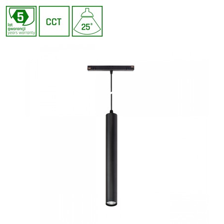 Magnetic track light WLD Shift Hangit 12 W IP20, dimmable, CCT (adjustable colour temperature), smart, suspended, black