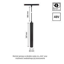 Μαγνητικό φωτιστικό WLD Shift Hangit 12 W IP20, dimmable, CCT (ρυθμιζόμενη θερμοκρασία χρώματος), έξυπνο, κρεμαστό, μαύρο – φωτο