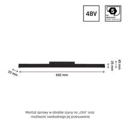 Магнитный трековый светильник WLD Shift 18 W IP20, диммируемый, CCT (регулируемая цветовая температура), умный, чёрный