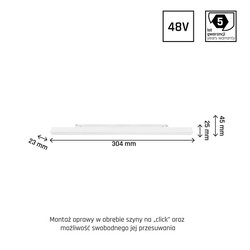Luminária magnética WLD Shift 8 W IP20, regulável, CCT (temperatura de cor ajustável), inteligente, branco
