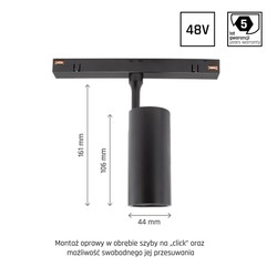 Magnetisk skenarmatur WLD Shift 10 W IP20, dimbar, CCT (justerbar färgtemperatur), smart, svart – foto 5
