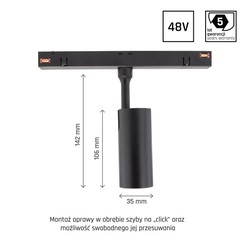 Μαγνητικό φωτιστικό WLD Shift 6 W IP20, dimmable, CCT (ρυθμιζόμενη θερμοκρασία χρώματος), έξυπνο, μαύρο – φωτογραφία 4