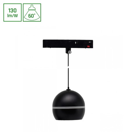 Magnetic globe light WLD Shift Basic 10 W 3000 K IP20, suspended, black – WLD+70014WW