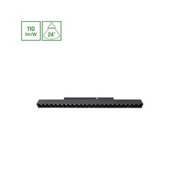Apparecchio magnetico WLD Shift Basic Grid 18 W 2700 K IP20, nero
