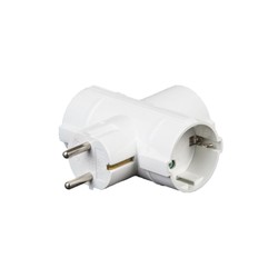 Adaptateur de prise 3 prises, en T – Schuko (type F)