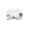 Adaptador de enchufe 3 tomas, en T – Schuko (tipo F)