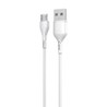 Кабель для зарядки и передачи данных USB-A – micro USB, 1 m, 2,4 A, цвет белый – фото 2