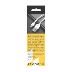 Lade- und Datenkabel USB-A auf micro USB, 1 m, 2,4 A, weiß – Foto 3