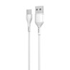 Kabel do ładowania i transmisji danych USB-A – USB-C, 1 m, 2,4 A, kolor biały – zdjęcie 2