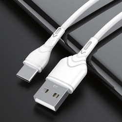 Cavo di ricarica e dati da USB-A a USB-C, 1 m, 2,4 A, colore bianco – foto 6