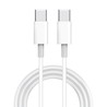Câble de charge et données USB-C vers USB-C, 1 m, 60 W, blanc – photo 2