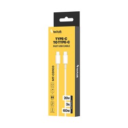 USB-C to USB-C charging and data cable, 1 m, 60 W, white – photo 4