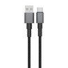 Câble de charge et données USB-A vers USB-C, tressé, 1 m, 3 A, noir – photo 2