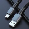 Кабель для зарядки и передачи данных USB-A – USB-C, в оплётке, 1 m, 3 A, цвет чёрный – фото 6