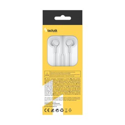 Auricolari con filo USB-C EP101 con microfono e telecomando, colore bianco – foto 3