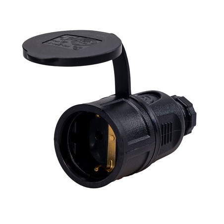 Ficha macho para ligar IP44 16 A, TPU – Schuko (tipo F)