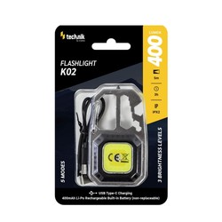 Taschenlampe K02 – 400 lm, aufladbar über USB-C