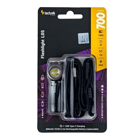 Taschenlampe L05 – 700 lm, mit 16340-Akku