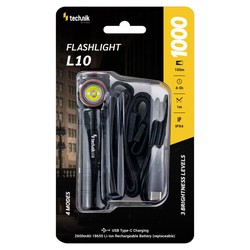 Карманный фонарь L10 – 1000 lm, с аккумулятором 18650