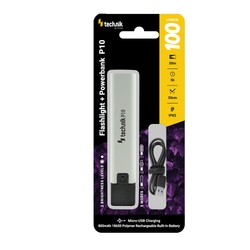 Zaklamp P10 – 100 lm, oplaadbaar via micro USB
