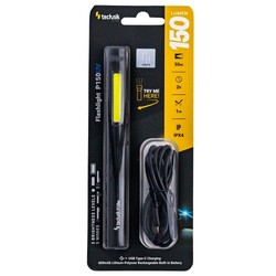 Ficklampa P150UV – 150 lm, laddningsbar via USB-C