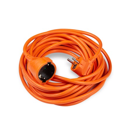 Удлинитель на 1 розетку, кабель 10 м 3G1,5 mm², цвет оранжевый – Schuko (тип F)