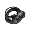 Verlängerungskabel 1-fach, 2 m Gummikabel 3G1,5 mm², schwarz – Schuko (Typ F)