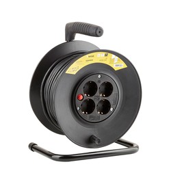 Cable reel 4 sockets, 25 m cable 3G1.5 mm² – Schuko (type F) – photo 2