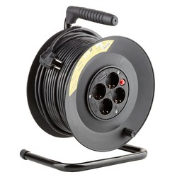 Cable reel 4 sockets, 50 m cable 3G1.5 mm² – Schuko (type F) – photo 2