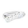 Stekkerdoos 4-voudig, 5 m kabel, wit – Schuko (type F)