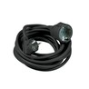 Verlängerungskabel 1-fach, 5 m Gummikabel 3G1,5 mm², schwarz – Schuko (Typ F)